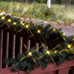 Deko-Girlande Ottawa, Tannenoptik, 2,7 m, LED weiß