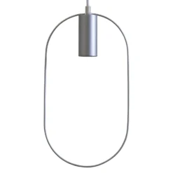 Deko-Hängeleuchte Shape mit Oval, silber