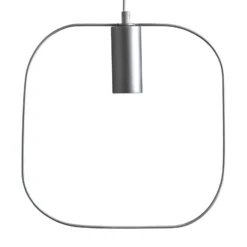 Deko-Hängeleuchte Shape mit Quadrat, silber