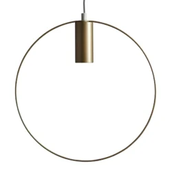 Deko-Hängeleuchte Shape mit Ring, gold