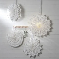 Dekostern Frost, Papier ohne Fassung Ø 50cm weiß