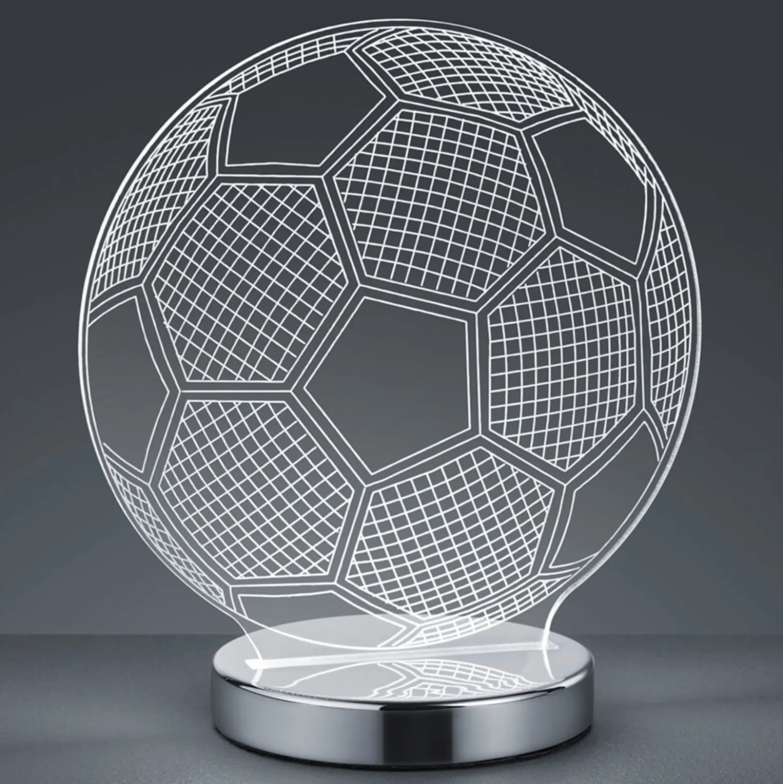 3D-Hologramm-Tischleuchte Ball - Lichtfarbe wählb.