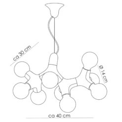DNA Designer-Pendelleuchte QUATTRO-9.2, kupfer