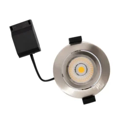 DOTLUX LED-Deckeneinbaulampe CIRCLEminidim edelstahl Ø 8,5cm