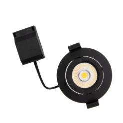 DOTLUX LED-Deckeneinbaulampe CIRCLEminidim, schwarz Ø 8,5 cm