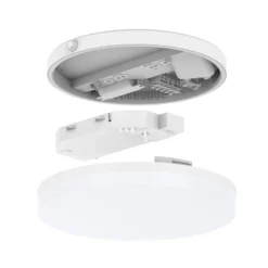 DOTLUX LED-Deckenlampe SURFACE, Ø 40 cm, weiß, PC, CCT, IP54