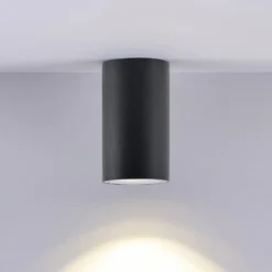 Downlight CAN, schwarz, IP44, Ø 6 cm, Metall, GU10