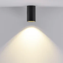 Downlight CAN, schwarz, IP20, Ø 6 cm, Metall, GU10