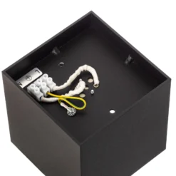 Downlight Cobble in eckiger Form, schwarz