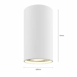 Downlight Eye S in Zylinderform, weiß