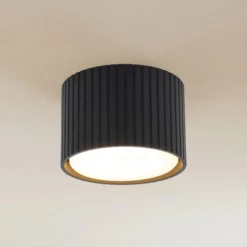 Downlight Ferro, schwarz, Kunststoff, 6 cm hoch, GX53