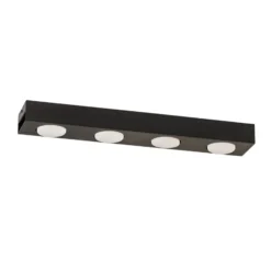 Downlight Ian in Schwarz, vierflammig