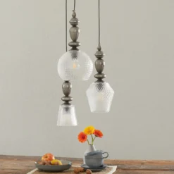 Dreiflammige Glas-Pendellampe Talisa