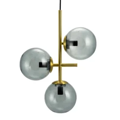 Dyberg Larsen Como Hängeleuchte, 3-flg., messing
