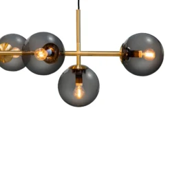 Dyberg Larsen Como Hängeleuchte, 5-flg., messing