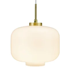 Dyberg Larsen Hängelampe Arp, messingfarben, Glas, Ø 30 cm