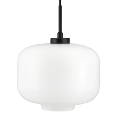 Dyberg Larsen Hängelampe Arp, weiß, Glas, Ø 30 cm
