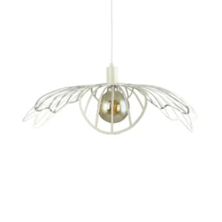 Dyberg Larsen Hängelampe BLUMEN, perlweiß, Ø 60 cm, Metall