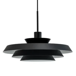Dyberg Larsen Hängelampe DL44, schwarz, Metall, Ø 45 cm