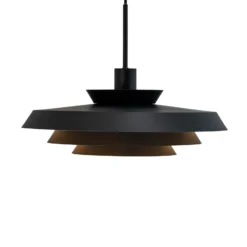 Dyberg Larsen Hängelampe DL44, schwarz, Metall, Ø 45 cm