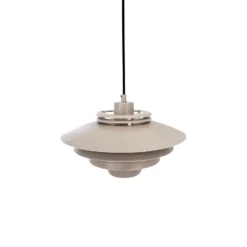 Dyberg Larsen Hängelampe Ejka mini, beige, Ø 30 cm, Metall