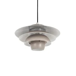 Dyberg Larsen Hängelampe Ejka mini, beige, Ø 30 cm, Metall
