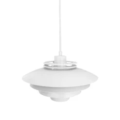 Dyberg Larsen Hängelampe Ejka mini, weiß, Ø 30 cm, Metall