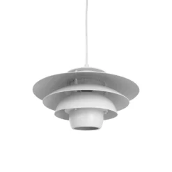 Dyberg Larsen Hängelampe Ejka mini, weiß, Ø 30 cm, Metall