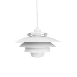 Dyberg Larsen Hängelampe Ejka mini, weiß, Ø 30 cm, Metall