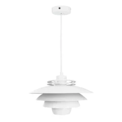 Dyberg Larsen Hängelampe Ejka mini, weiß, Ø 30 cm, Metall