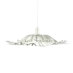 Dyberg Larsen Hängelampe Flora, perlweiß, Ø 60 cm, Metall