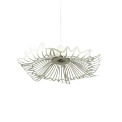 Dyberg Larsen Hängelampe Flora, perlweiß, Ø 40 cm, Metall