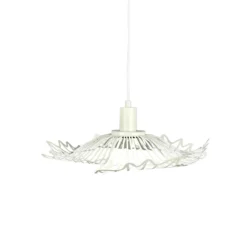 Dyberg Larsen Hängelampe Flora, perlweiß, Ø 40 cm, Metall