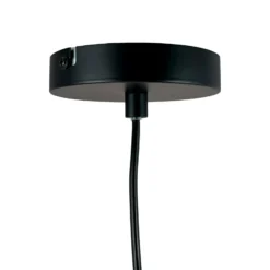 Dyberg Larsen Hängelampe Flora, schwarz matt, Ø 60 cm Metall