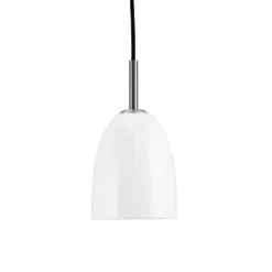 Dyberg Larsen Hängeleuchte Jazz opal/stahl, Ø 12 cm, Glas