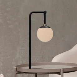 Dyberg Larsen LED-Akku-Dekolampe Odin, schwarz/weiß, IP44