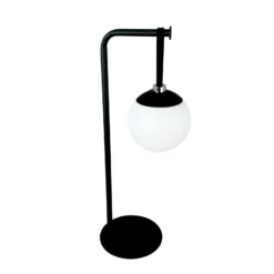 Dyberg Larsen LED-Akku-Dekolampe Odin, schwarz/weiß, IP44