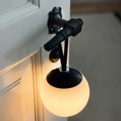 Dyberg Larsen LED-Akku-Dekolampe Odin, schwarz/weiß, IP44