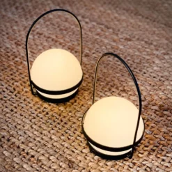 Dyberg Larsen LED-Akku-Laterne Summer, 2 Stück, schwarz
