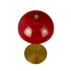 Dyberg Larsen LED-Akkutischlampe Along, rot, 2er-Set