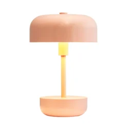 Dyberg Larsen LED-Akku-Tischleuchte Haipot, rosa, dimmbar