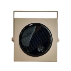 Dyberg Larsen LED-Solar-Laterne Luma, beige, 20 cm, IP44