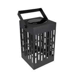 Dyberg Larsen LED-Solar-Laterne Luma, schwarz, 20 cm, IP44