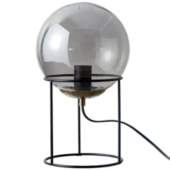 Dyberg Larsen Moon Tischlampe mit Glaskugel rauch