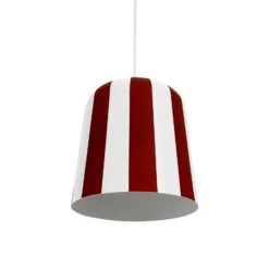Dyberg Larsen Pendellampe Gry, dunkelrot/weiß, Ø 20 cm
