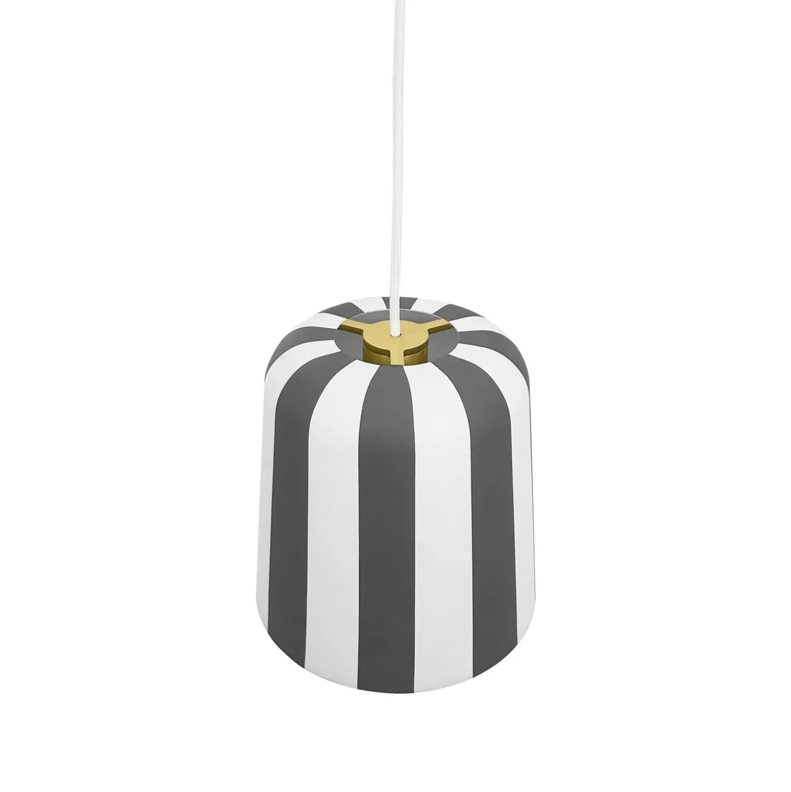 Dyberg Larsen Pendellampe Gry, grau/weiß, Ø 20 cm, Metall