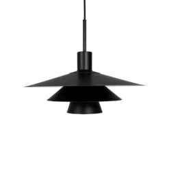 Dyberg Larsen Pendellampe Kay, Ø 50 cm, schwarz, Metall