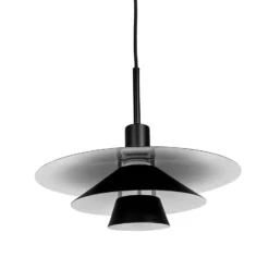 Dyberg Larsen Pendellampe Kay, Ø 40 cm, schwarz, Metall