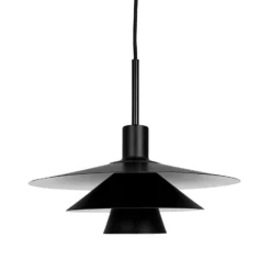 Dyberg Larsen Pendellampe Kay, Ø 40 cm, schwarz, Metall