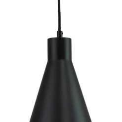 Dyberg Larsen Pendellampe Miles, schwarz, Ø 20 cm, Metall